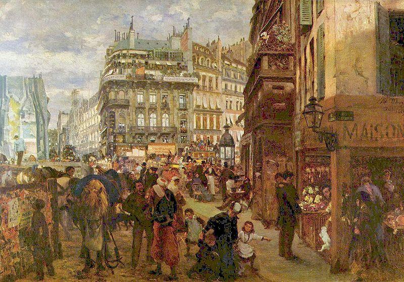 Adolph von Menzel Weekday in Paris china oil painting image